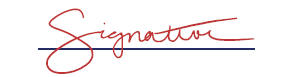 Image of a signature line, with the word "Signature" written in cursive
